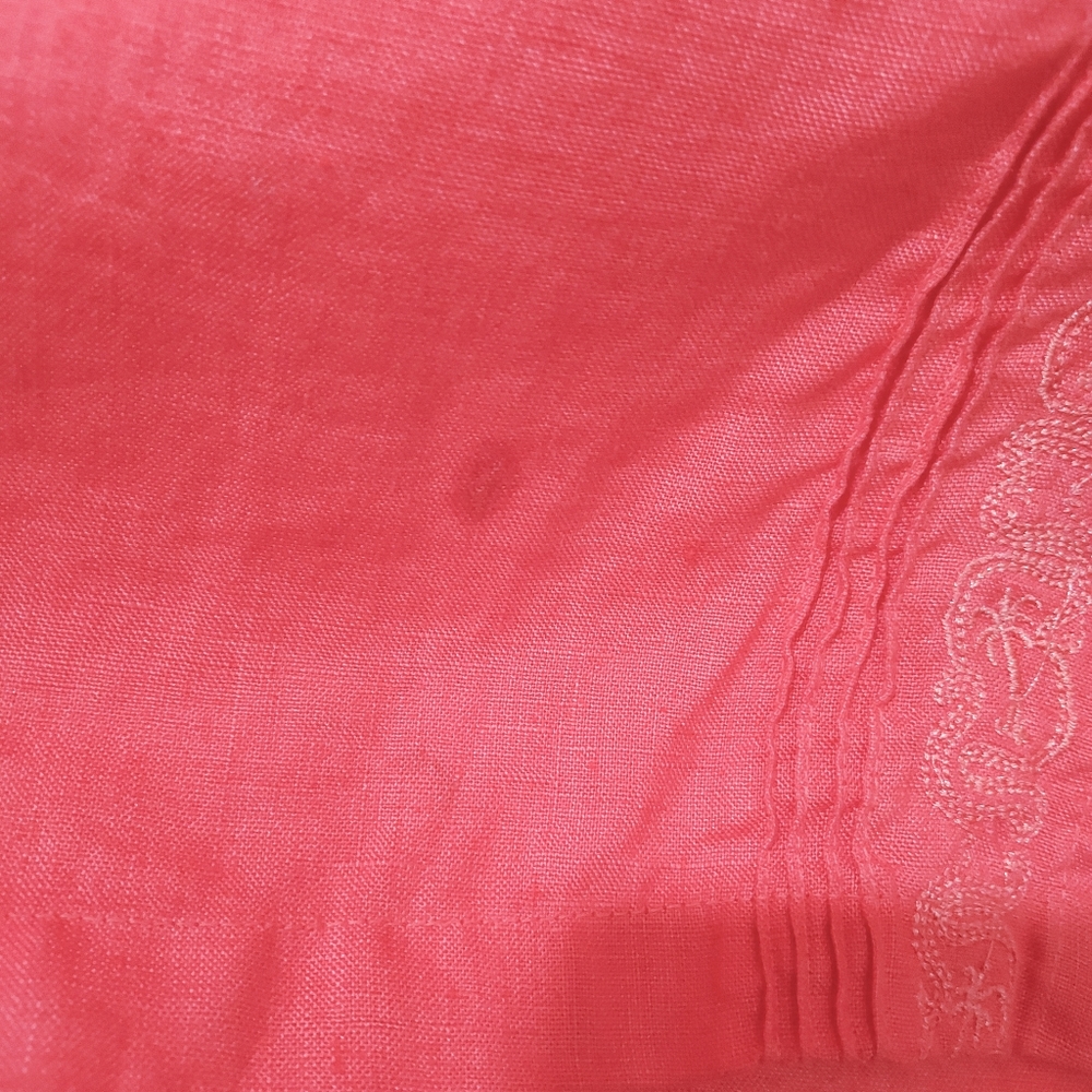 Luau 100% Linen Coral Red Hawaii Aloha Shirt Size XL - Picture 9 of 9